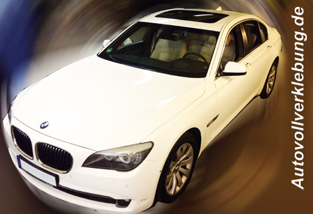 7er BMW Vollverklebung weiss glanz