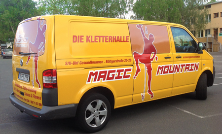 Autovollverklebung und Beschriftung Magic Mountain