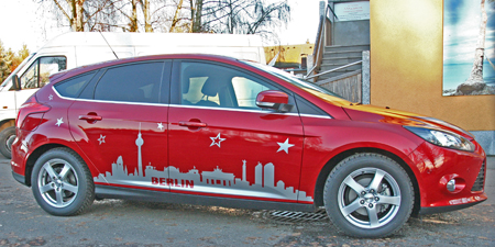 Berlin Beschriftung Silhouette