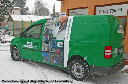 Transporter Design  Teilfolierung Vollfolierung Beschriftung Designelemente Digitaldruck